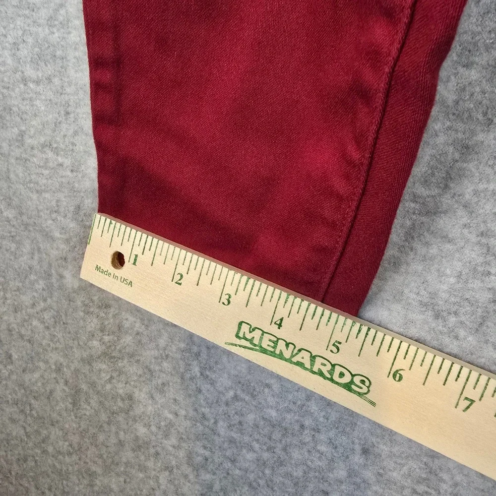 Michael Kors Pants Womens 10 Izzy Skinny Burgundy Red Stretch Denim EUC